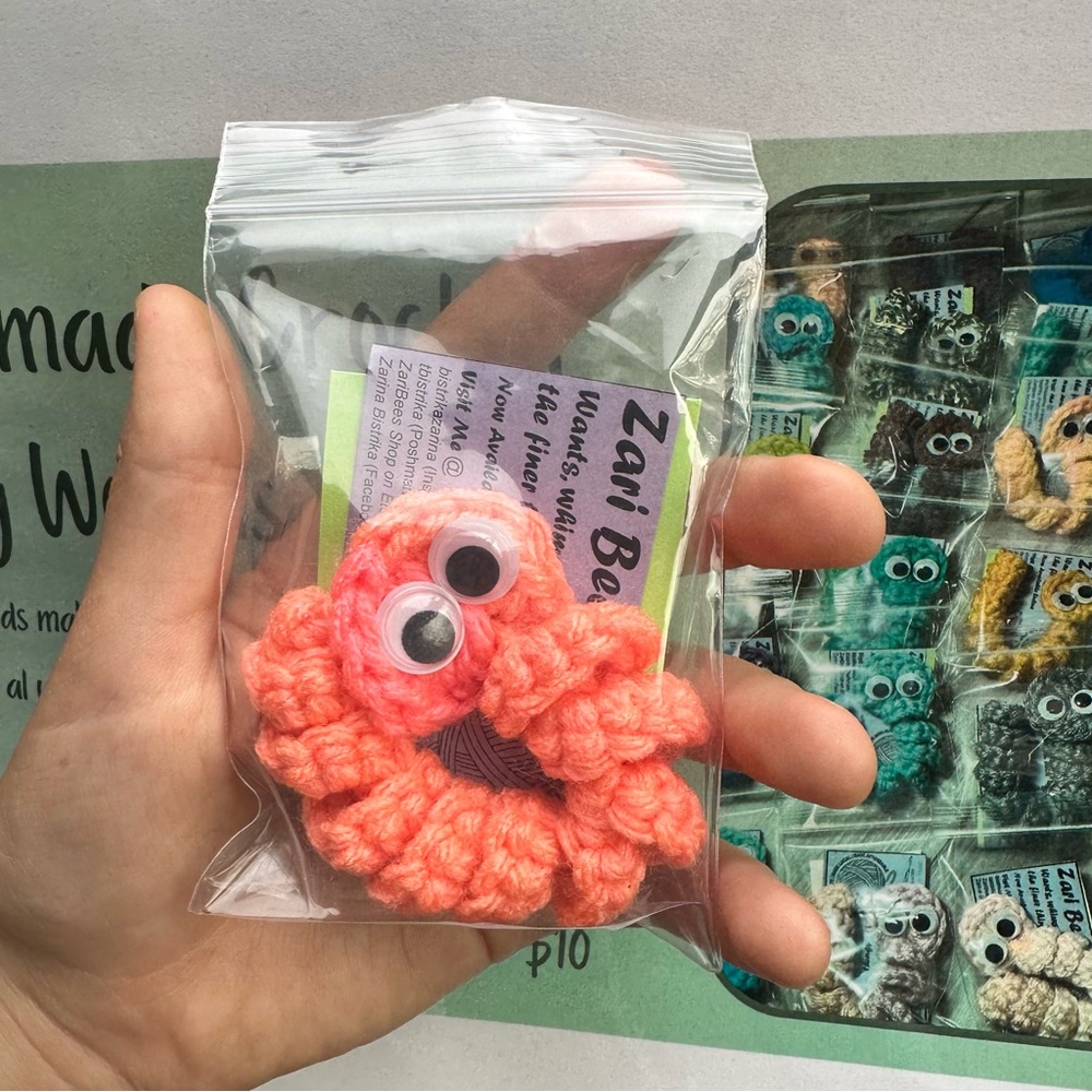 Handmade Crochet Worry Worm